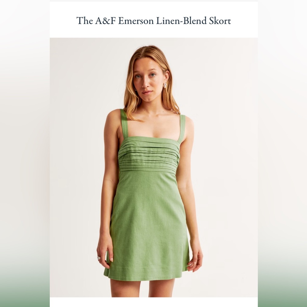 NWOT Green Mini Dress with Shorts